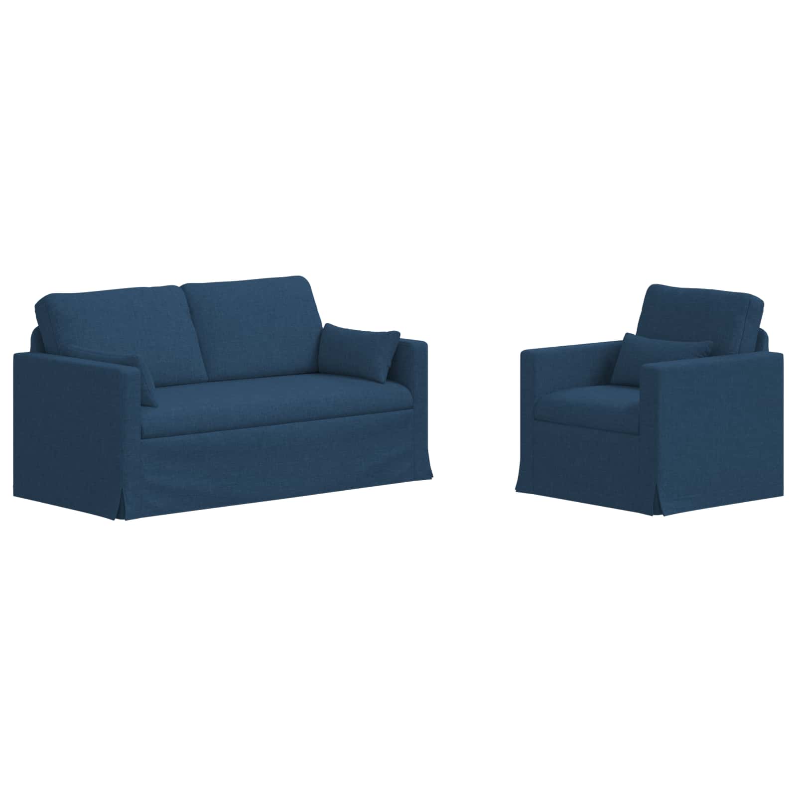 Καναπές 2 pcs Μπλε 158 x 78 x 80 εκ ύφασμα - Pakobazaar