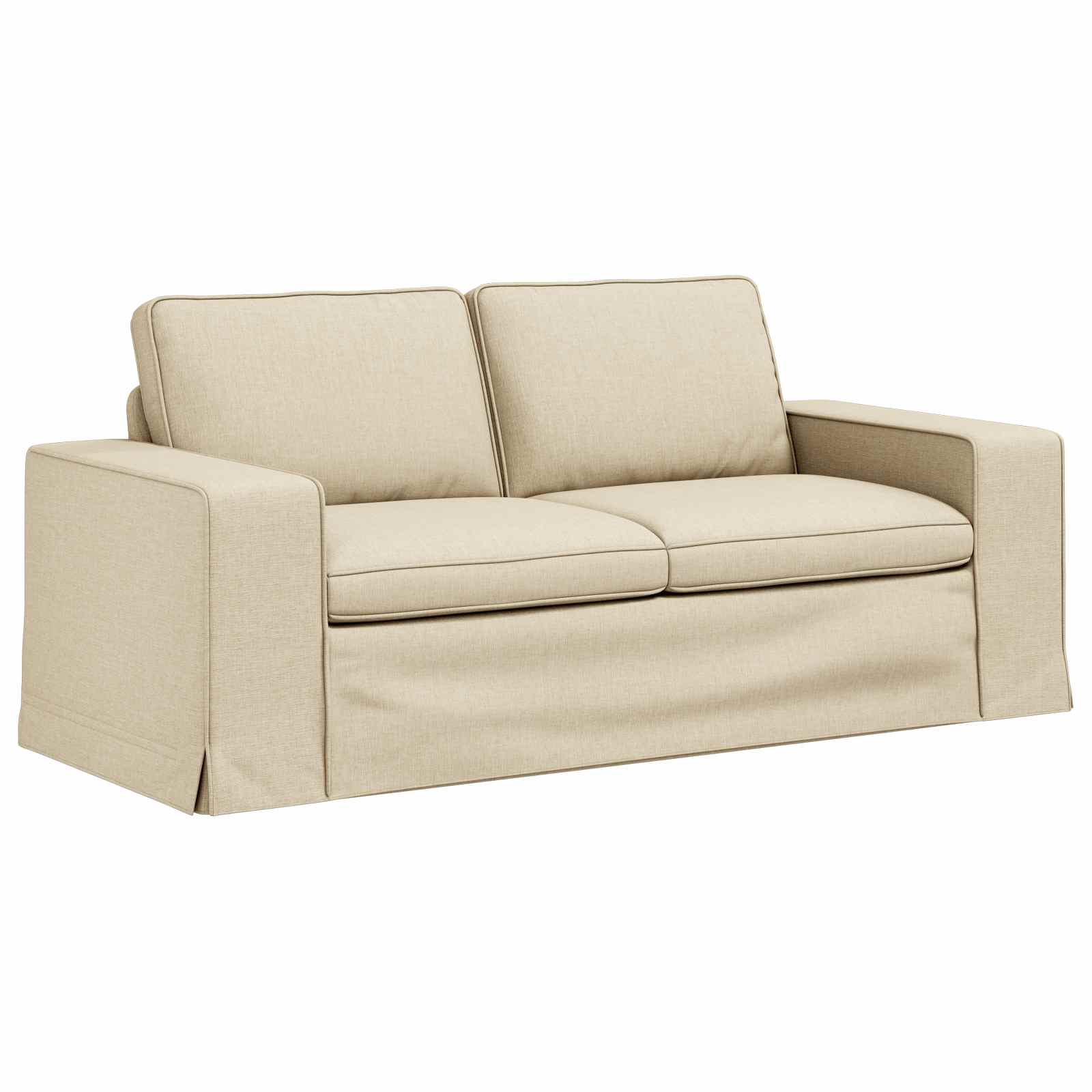 Καναπές 2 pcs Κρεμ 182 x 80 x 82 εκ ύφασμα - Pakobazaar