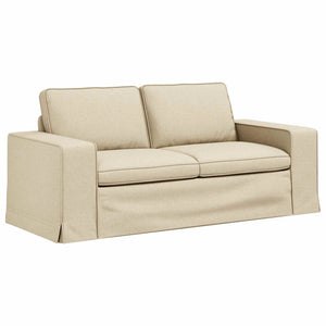 Καναπές 2 pcs Κρεμ 182 x 80 x 82 εκ ύφασμα - Pakobazaar