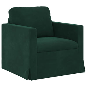 Καναπές 2 pcs Σκούρο Πράσινο 158 x 78 x 80 εκ Βελούδο - Pakobazaar