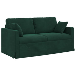 Καναπές 2 pcs Σκούρο Πράσινο 158 x 78 x 80 εκ Βελούδο - Pakobazaar