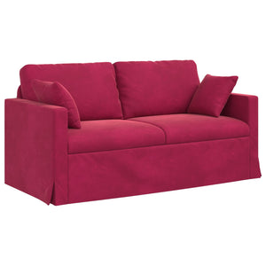 Καναπές 2 pcs Κόκκινο 158 x 78 x 80 εκ Βελούδο - Pakobazaar