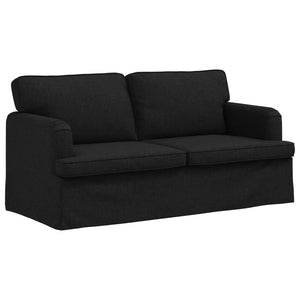Καναπές 2 pcs Μαύρο 162 x 80 x 85 εκ ύφασμα - Pakobazaar