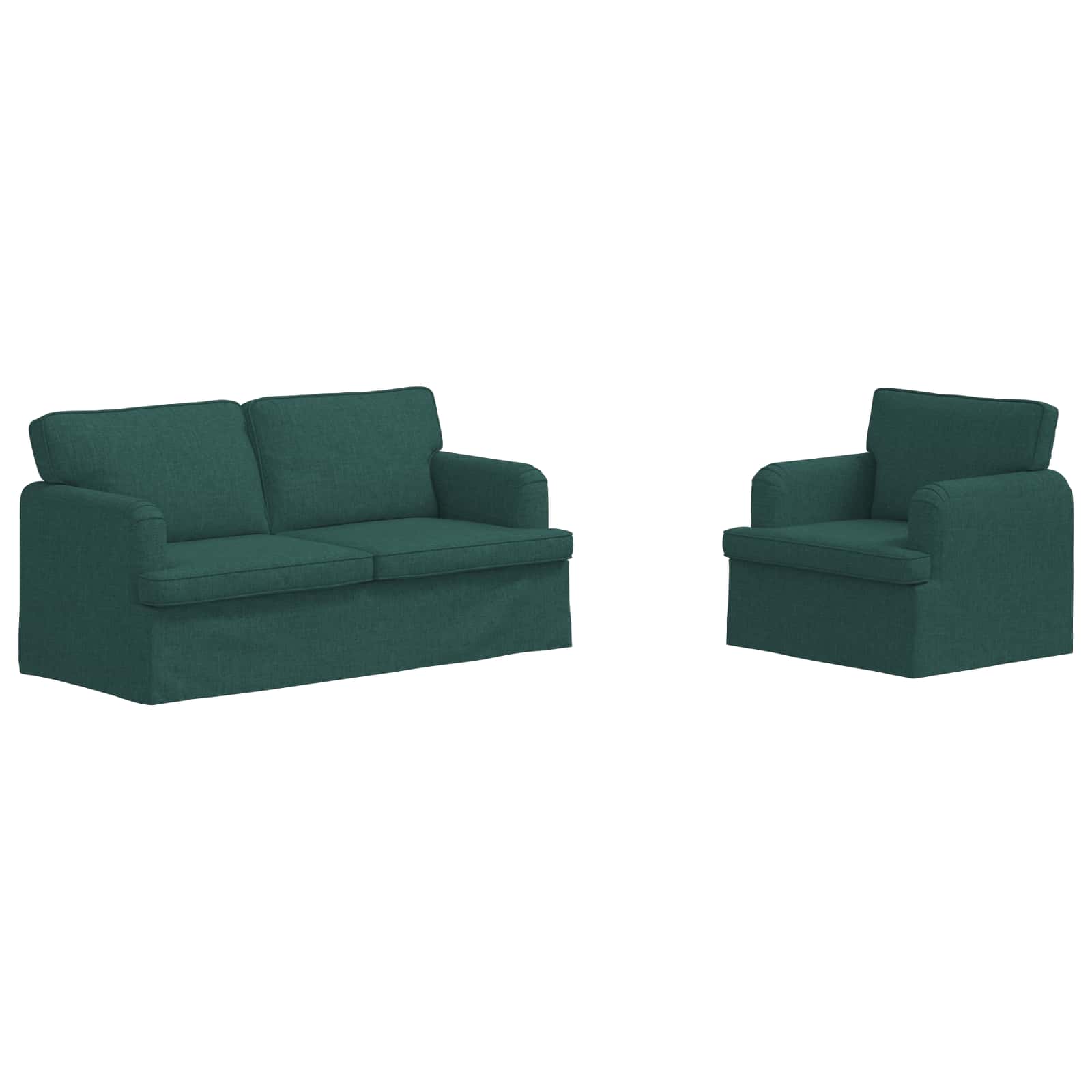 Καναπές 2 pcs Σκούρο Πράσινο 162 x 80 x 85 εκ ύφασμα - Pakobazaar
