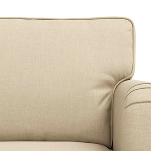 Καναπές 2 pcs Κρεμ 162 x 80 x 85 εκ ύφασμα - Pakobazaar