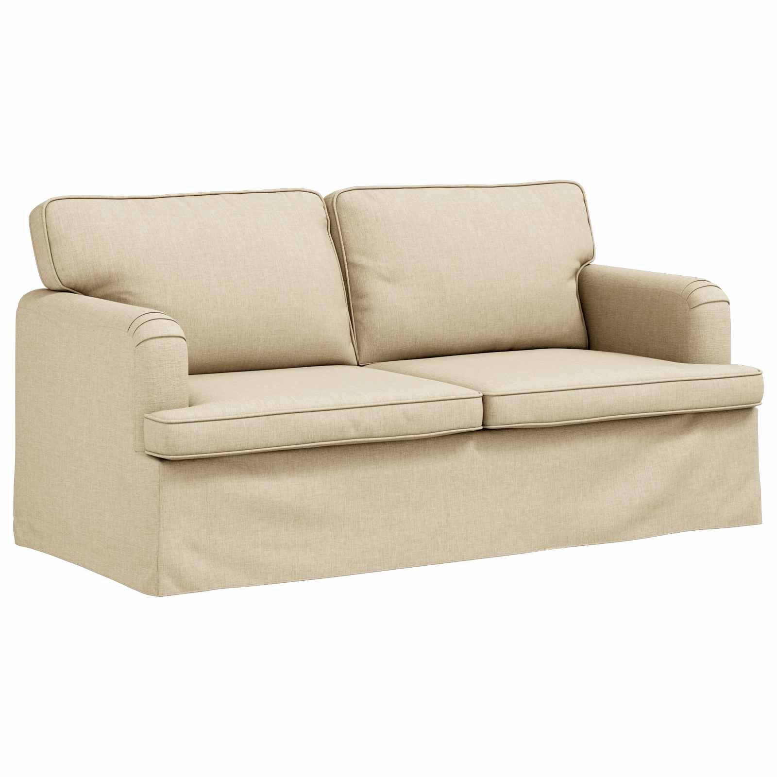 Καναπές 2 pcs Κρεμ 162 x 80 x 85 εκ ύφασμα - Pakobazaar
