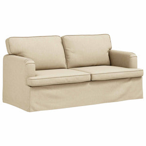 Καναπές 2 pcs Κρεμ 162 x 80 x 85 εκ ύφασμα - Pakobazaar