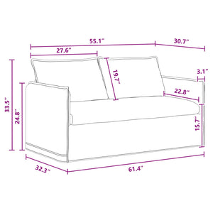 Καναπές 2 pcs Σκούρο Γκρι 196 x 82 x 85 εκ ύφασμα - Pakobazaar