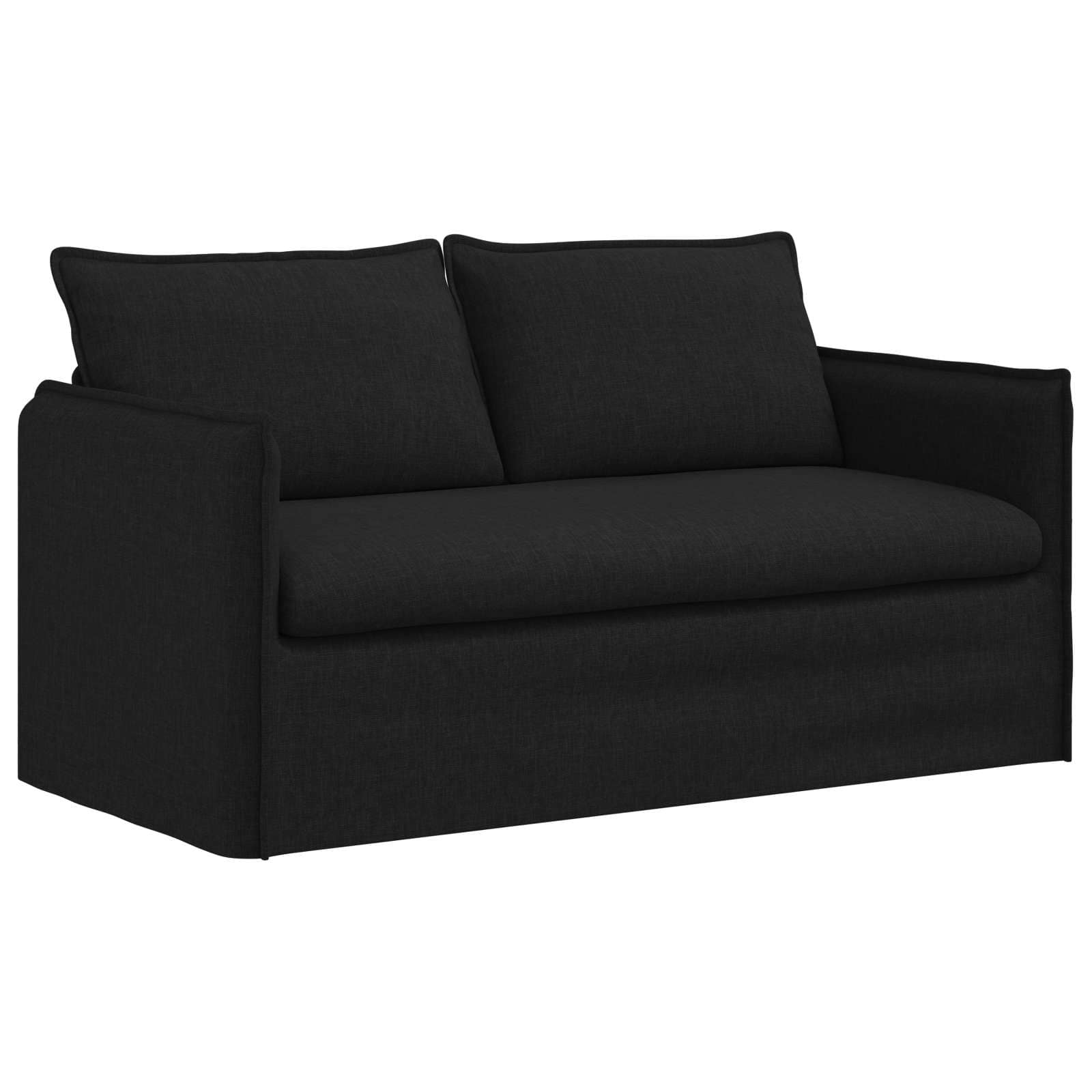 Καναπές 2 pcs Μαύρο 196 x 82 x 85 εκ ύφασμα - Pakobazaar