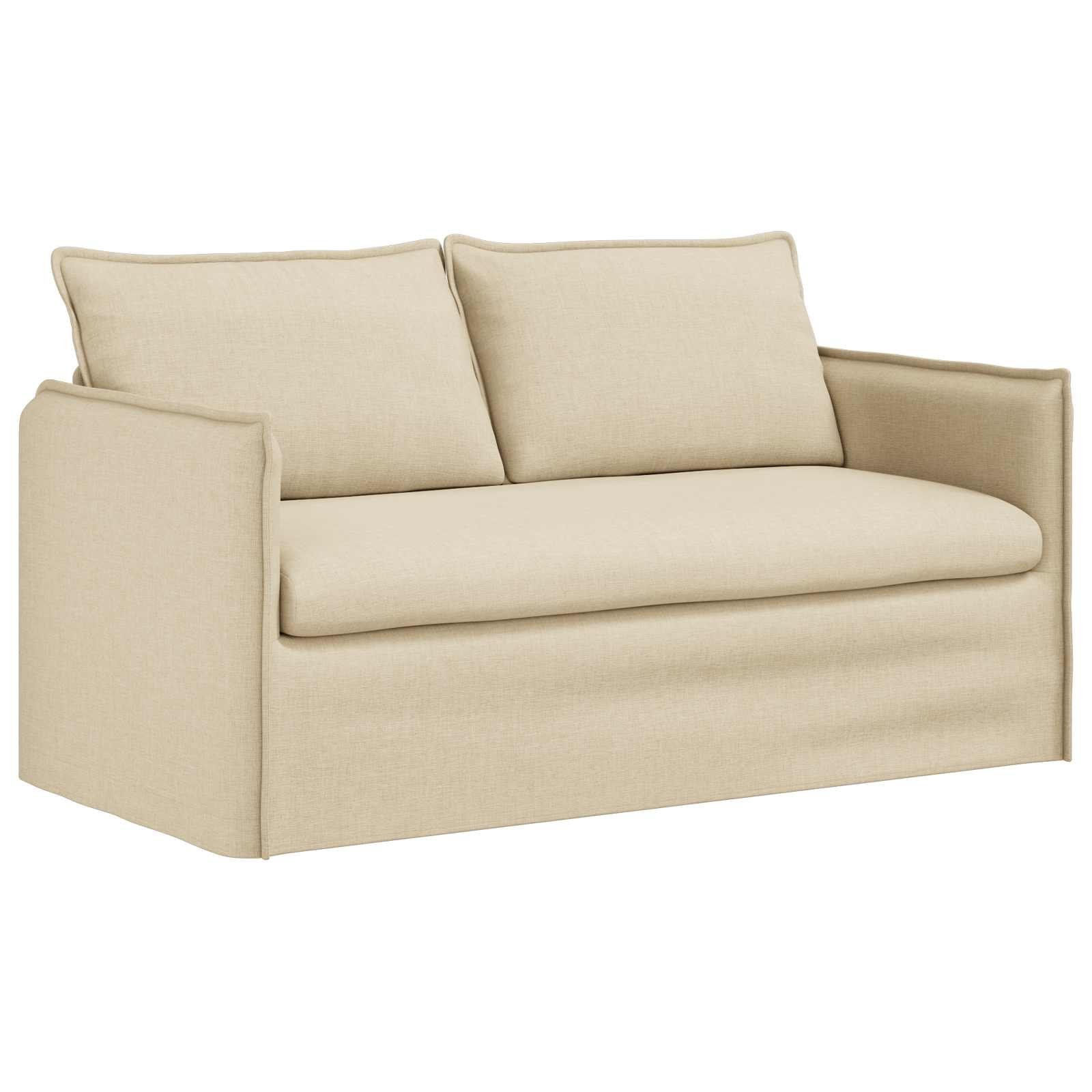 Καναπές 2 pcs Κρεμ 196 x 82 x 85 εκ ύφασμα - Pakobazaar