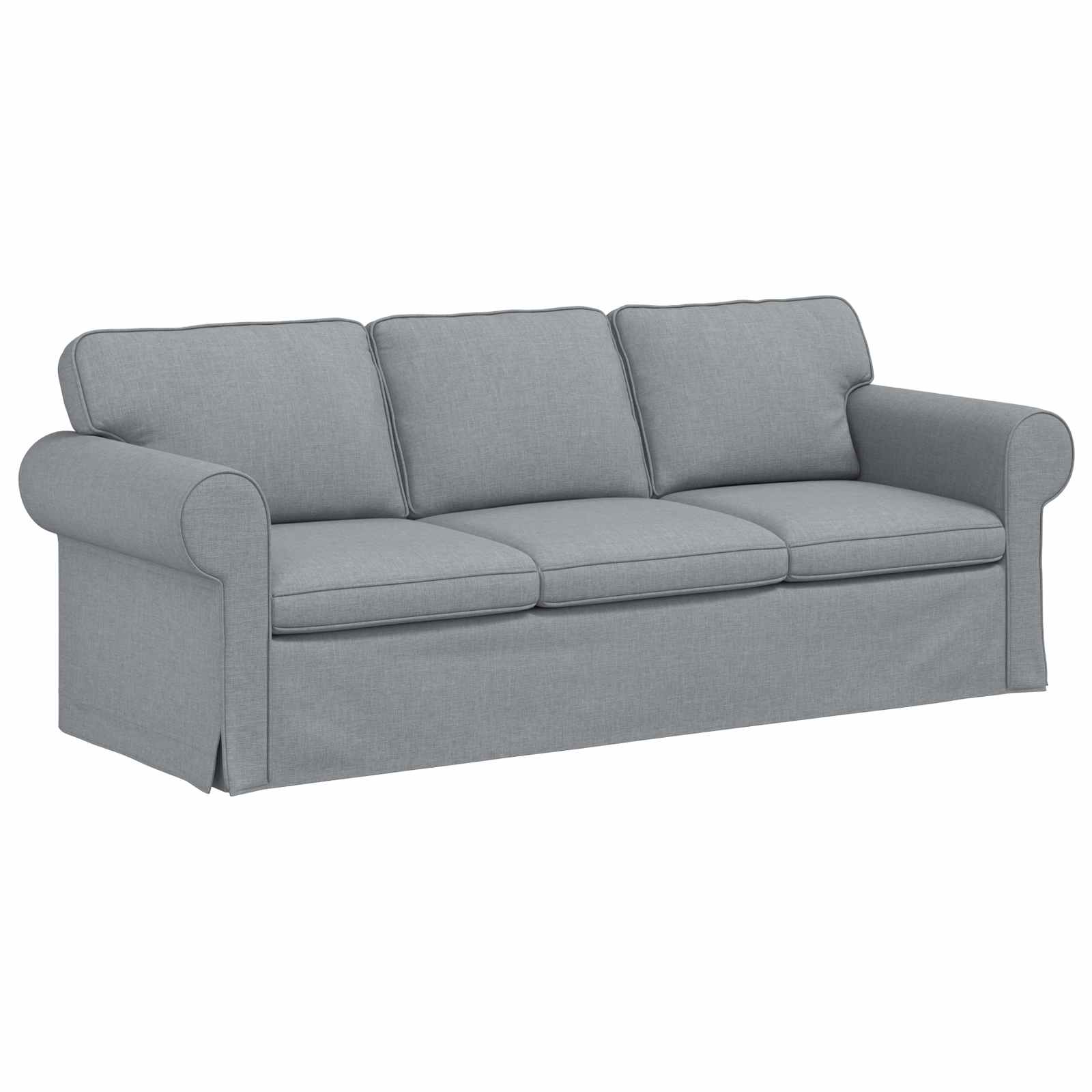 Καναπές 2 pcs Ανοιχτό γκρι 215 x 82 x 80 εκ ύφασμα - Pakobazaar