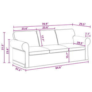 Καναπές 2 pcs Σκούρο Γκρι 215 x 82 x 80 εκ ύφασμα - Pakobazaar