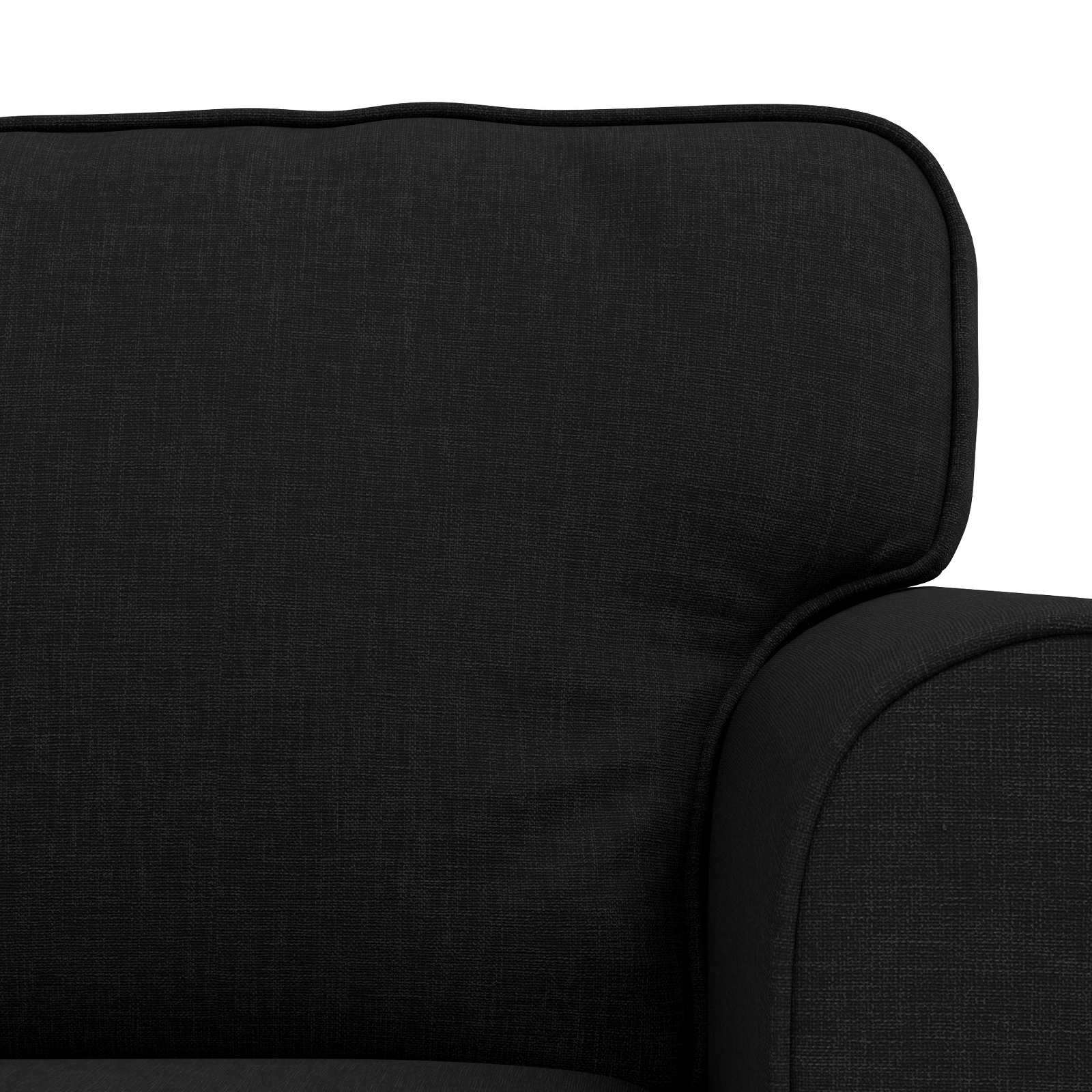 Καναπές 2 pcs Μαύρο 215 x 82 x 80 εκ ύφασμα - Pakobazaar