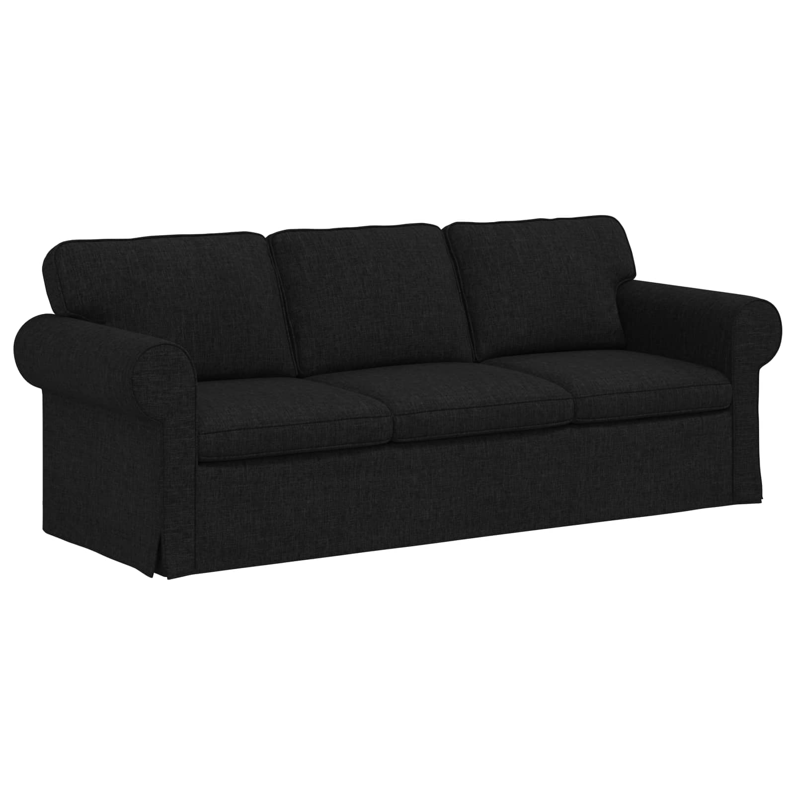 Καναπές 2 pcs Μαύρο 215 x 82 x 80 εκ ύφασμα - Pakobazaar