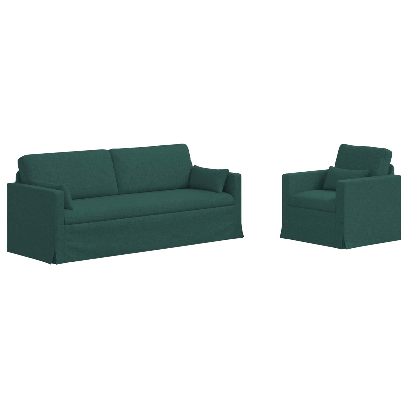 Καναπές 2 pcs Σκούρο Πράσινο 198 x 78 x 80 εκ ύφασμα - Pakobazaar