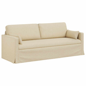 Καναπές 2 pcs Κρεμ 198 x 78 x 80 εκ ύφασμα - Pakobazaar