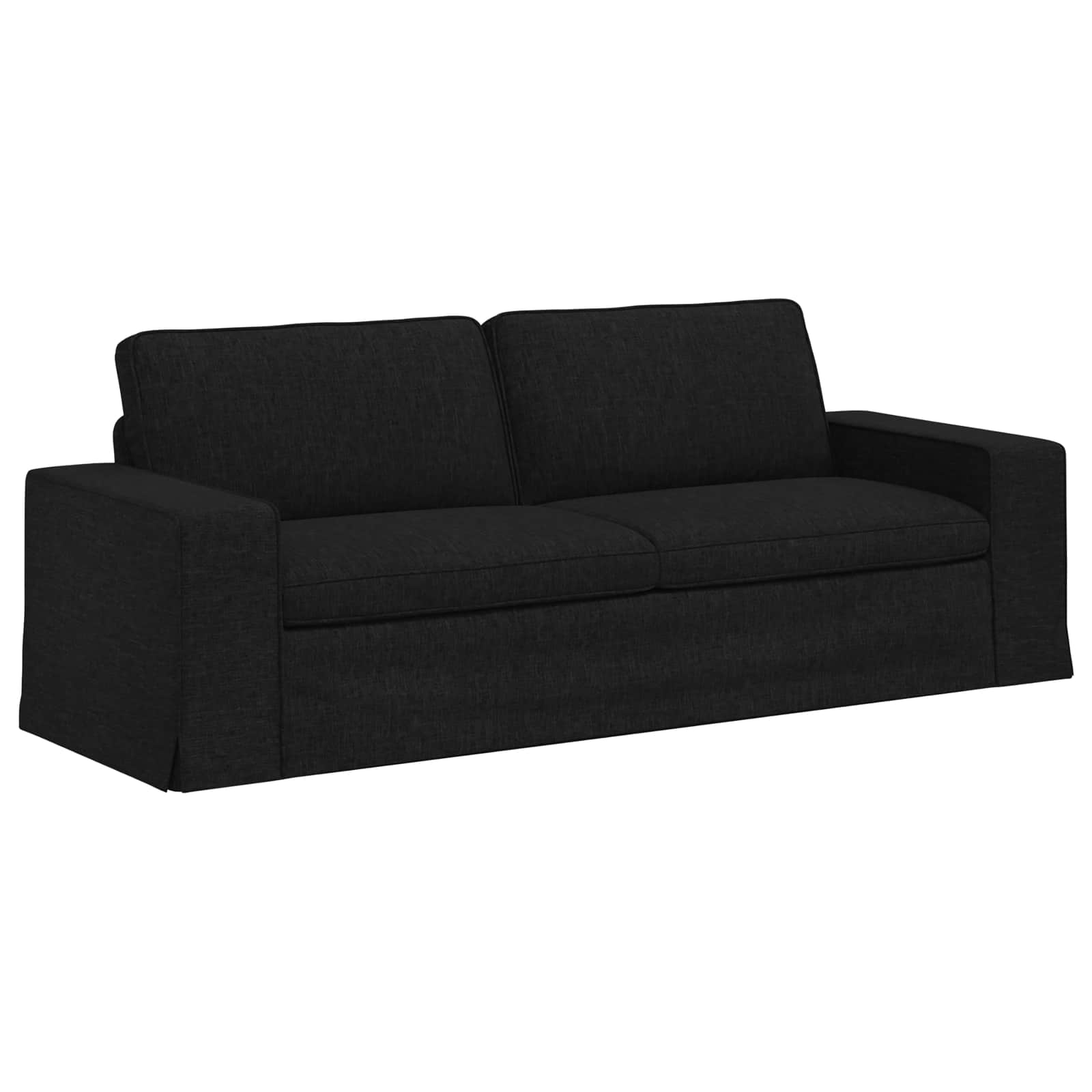 Καναπές 2 pcs Μαύρο 182 x 80 x 82 εκ ύφασμα - Pakobazaar