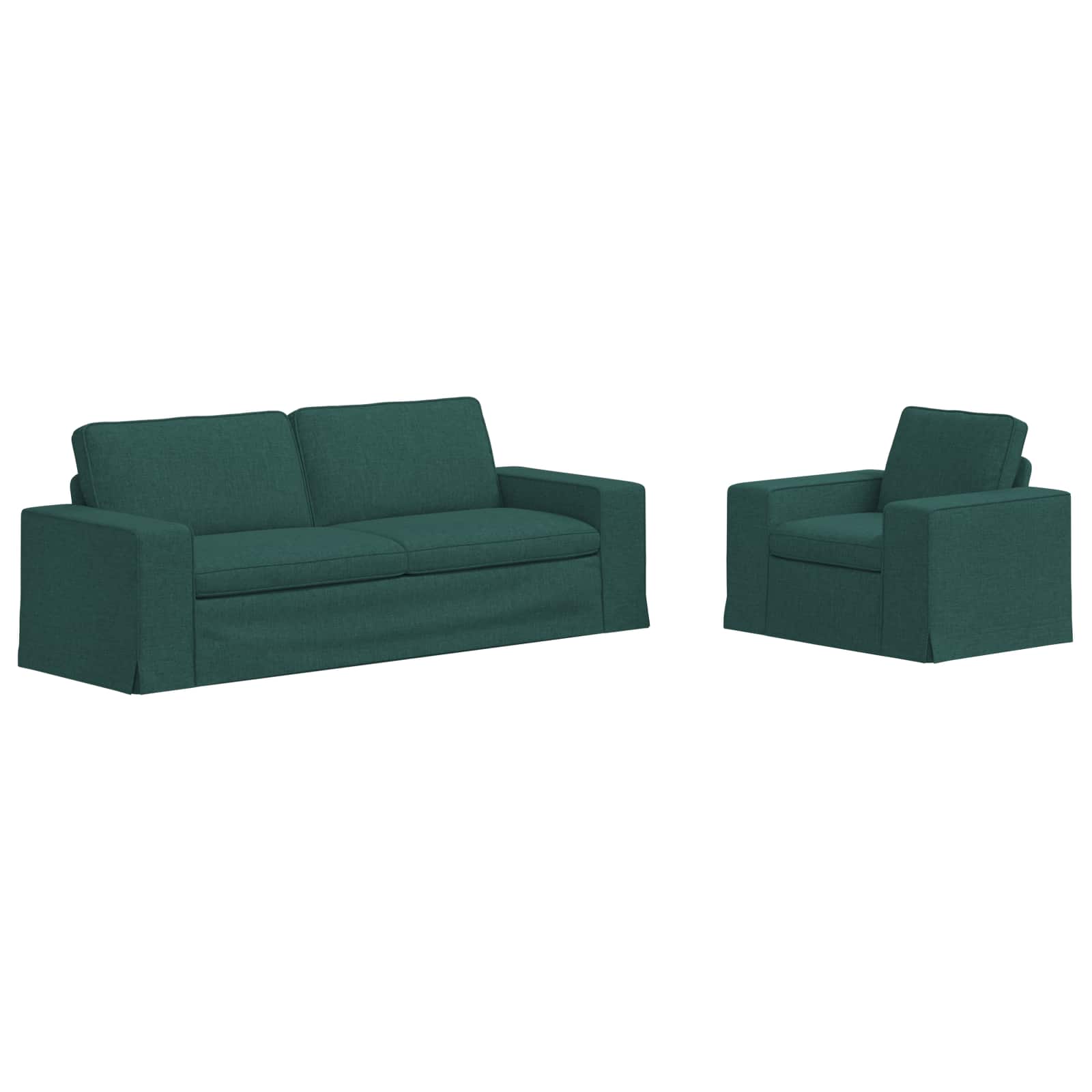 Καναπές 2 pcs Σκούρο Πράσινο 182 x 80 x 82 εκ ύφασμα - Pakobazaar