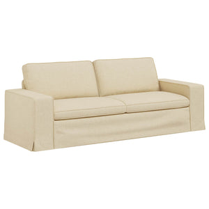 Καναπές 2 pcs Κρεμ 182 x 80 x 82 εκ ύφασμα - Pakobazaar