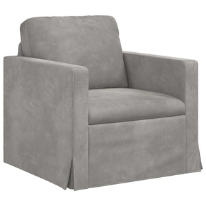 Καναπές 2 pcs Ανοιχτό γκρι 198 x 78 x 80 εκ Βελούδο - Pakobazaar