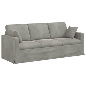 Καναπές 2 pcs Ανοιχτό γκρι 198 x 78 x 80 εκ Βελούδο - Pakobazaar