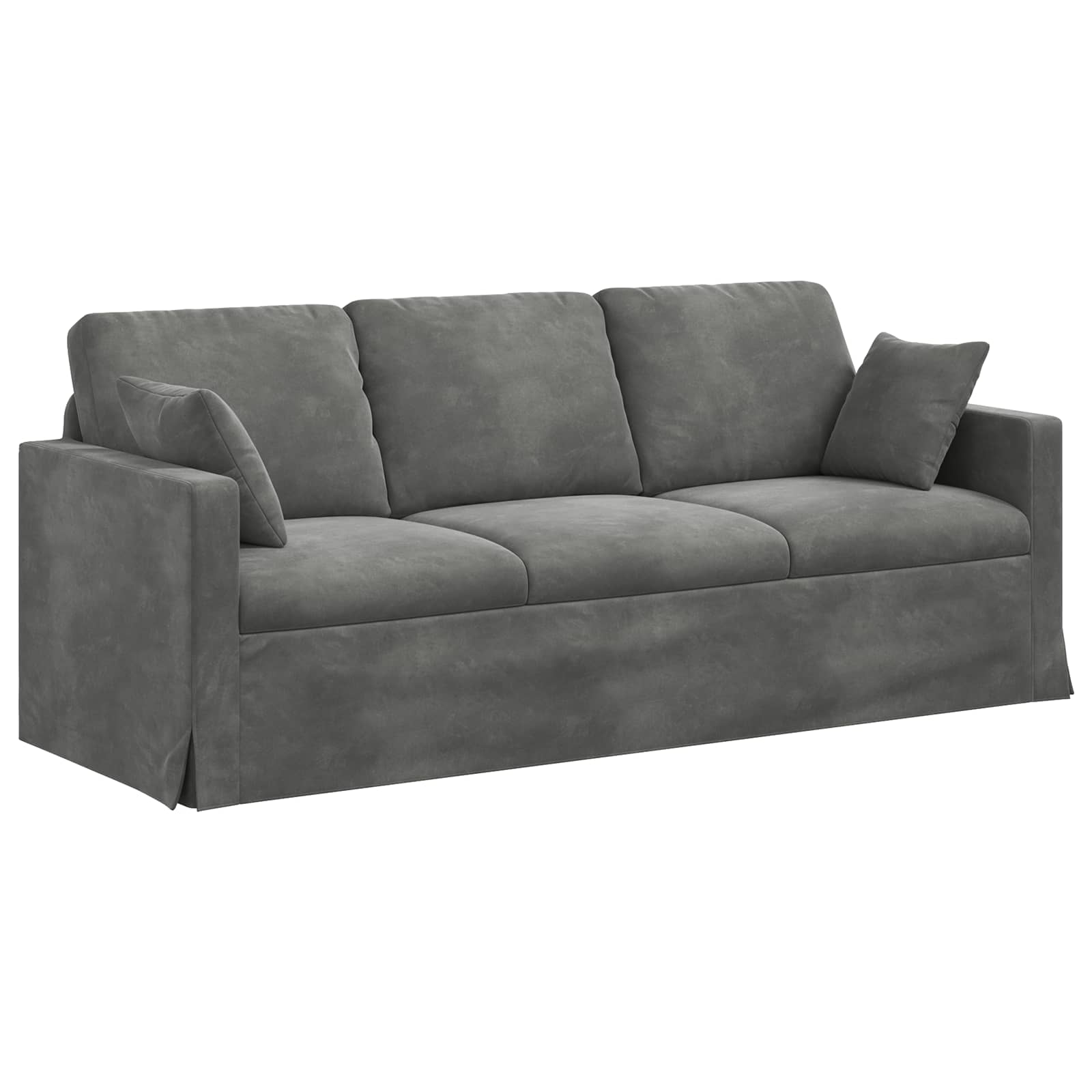 Καναπές 2 pcs Σκούρο Γκρι 198 x 78 x 80 εκ Βελούδο - Pakobazaar
