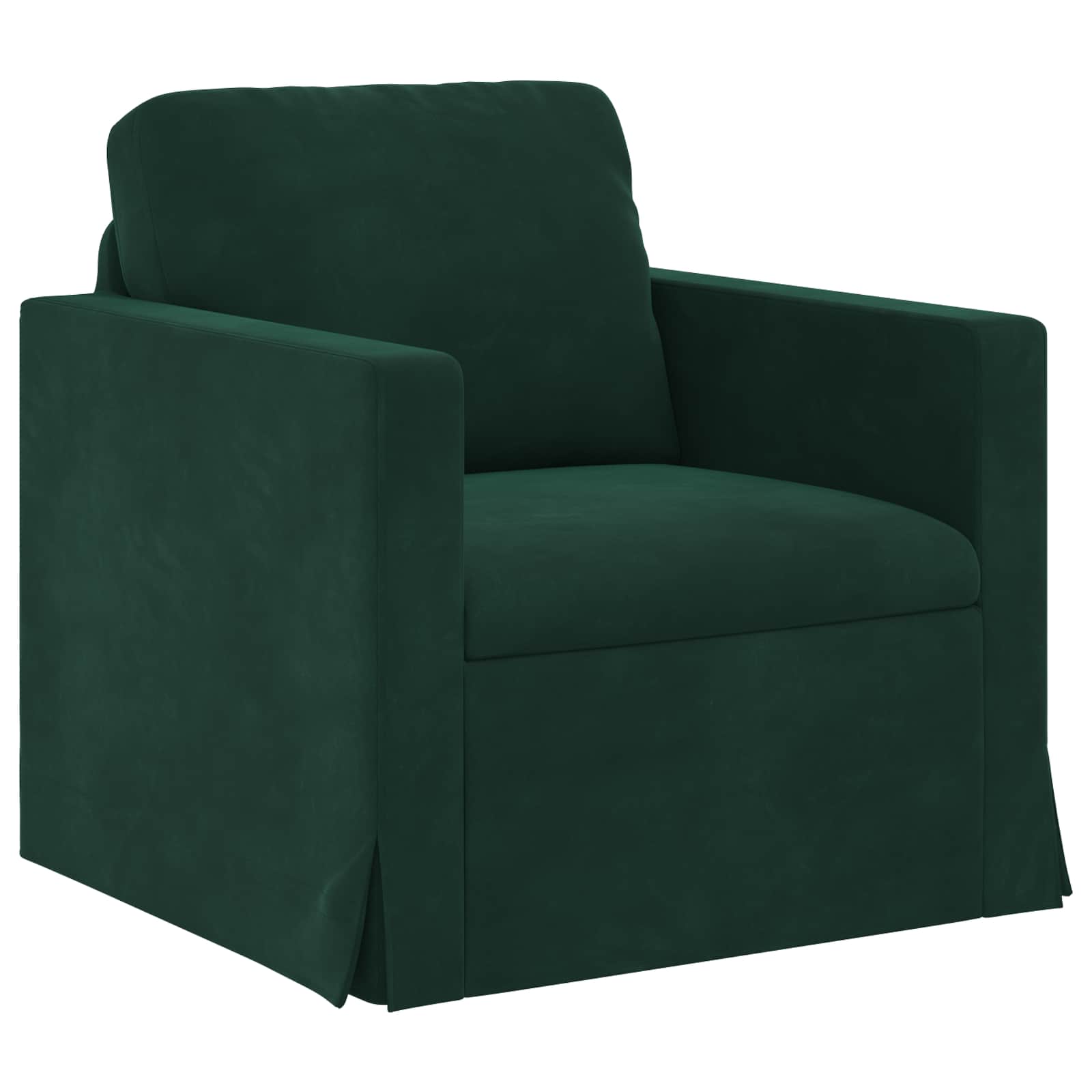 Καναπές 2 pcs Σκούρο Πράσινο 198 x 78 x 80 εκ Βελούδο - Pakobazaar