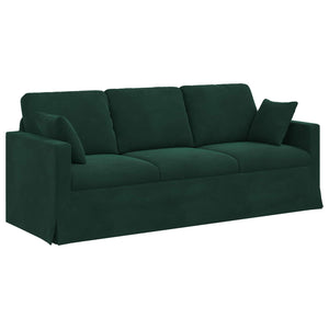 Καναπές 2 pcs Σκούρο Πράσινο 198 x 78 x 80 εκ Βελούδο - Pakobazaar