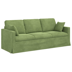 Καναπές 2 pcs Ανοιχτό Πράσινο 198 x 78 x 80 εκ Βελούδο - Pakobazaar