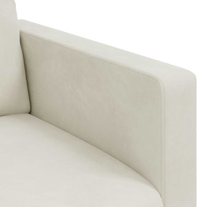 Καναπές 2 pcs Κρεμ 198 x 78 x 80 εκ Βελούδο - Pakobazaar