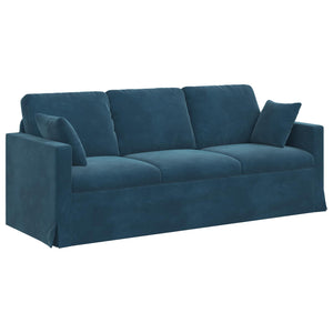Καναπές 2 pcs Μπλε 198 x 78 x 80 εκ Βελούδο - Pakobazaar