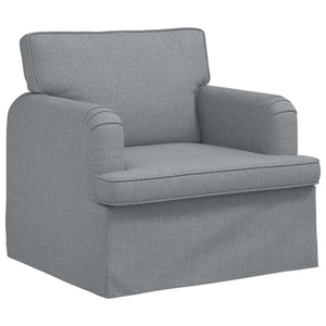 Καναπές 2 pcs Ανοιχτό γκρι 144 x 80 x 85 εκ ύφασμα - Pakobazaar