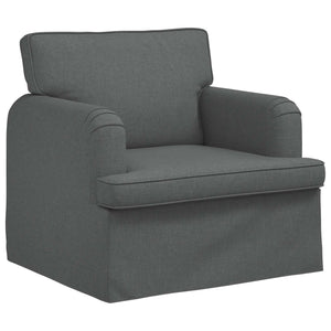Καναπές 2 pcs Σκούρο Γκρι 144 x 80 x 85 εκ ύφασμα - Pakobazaar