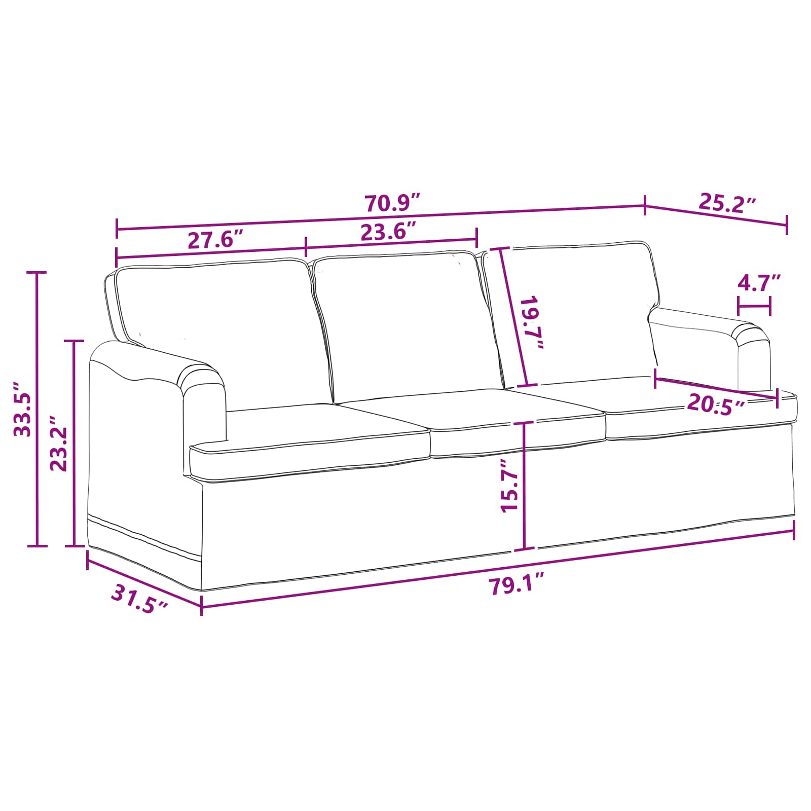 Καναπές 2 pcs Σκούρο Γκρι 144 x 80 x 85 εκ ύφασμα - Pakobazaar