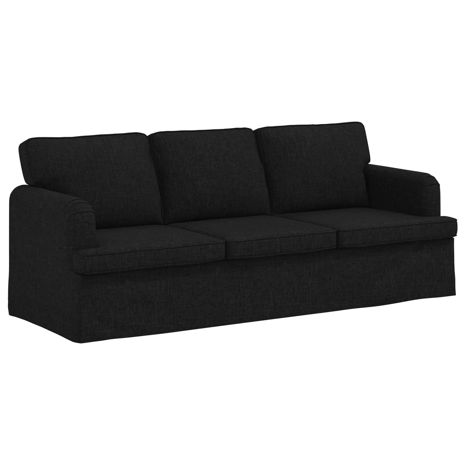 Καναπές 2 pcs Μαύρο 144 x 80 x 85 εκ ύφασμα - Pakobazaar