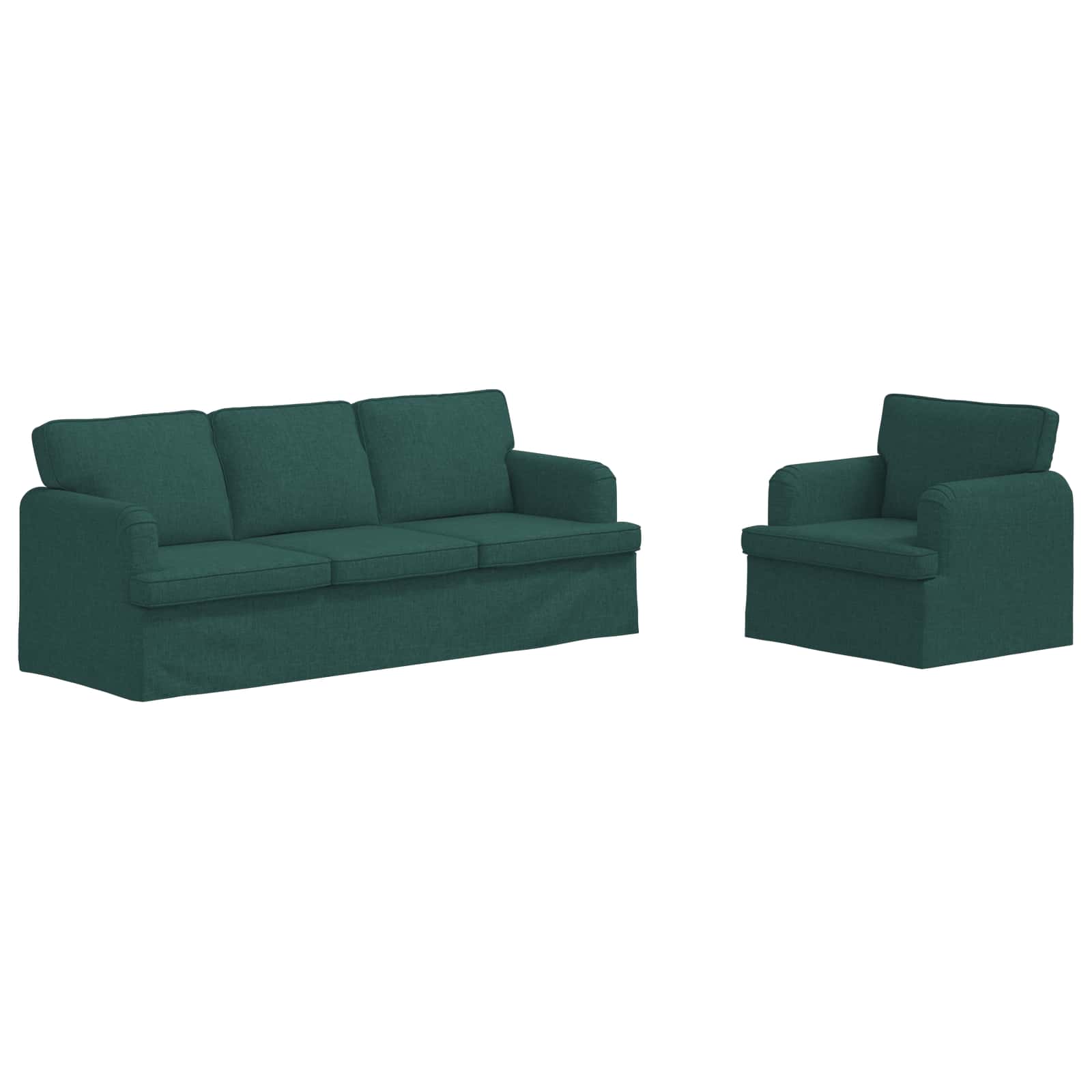 Καναπές 2 pcs Σκούρο Πράσινο 144 x 80 x 85 εκ ύφασμα - Pakobazaar