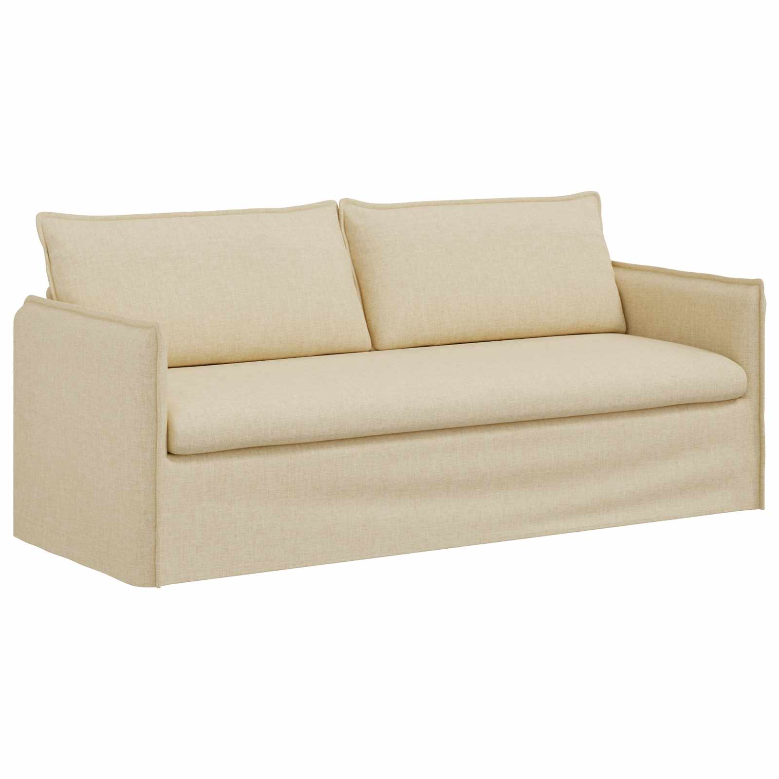 Καναπές 2 pcs Κρεμ 196 x 82 x 85 εκ ύφασμα - Pakobazaar