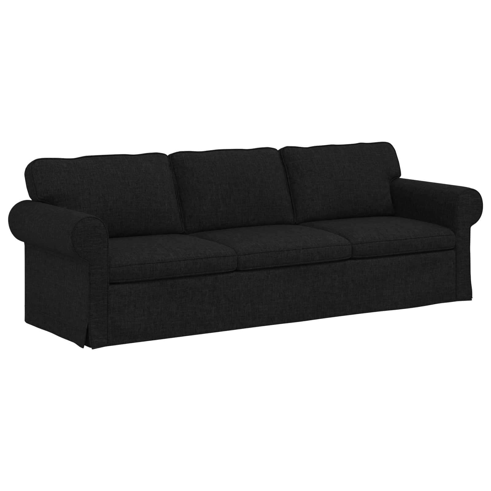 Καναπές 2 pcs Μαύρο 245 x 82 x 80 εκ ύφασμα - Pakobazaar