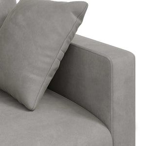 Καναπές 2 pcs Ανοιχτό γκρι 228 x 78 x 80 εκ Βελούδο - Pakobazaar