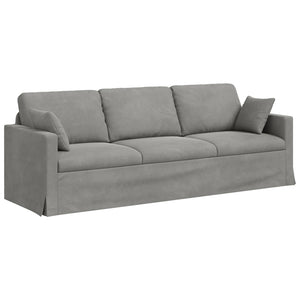 Καναπές 2 pcs Ανοιχτό γκρι 228 x 78 x 80 εκ Βελούδο - Pakobazaar