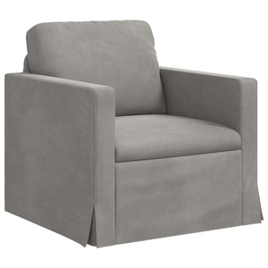 Καναπές 2 pcs Ανοιχτό γκρι 228 x 78 x 80 εκ Βελούδο - Pakobazaar