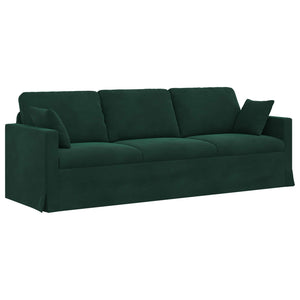 Καναπές 2 pcs Σκούρο Πράσινο 228 x 78 x 80 εκ Βελούδο - Pakobazaar