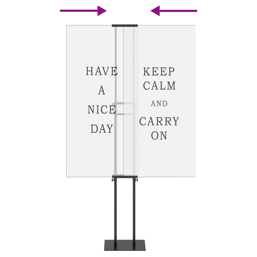 Εκθεσιακές Οθόνες 2 pcs Μαύρο 30 x 23,5 x 210 εκ Ατσάλι