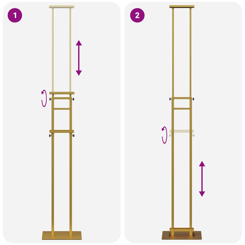 Εκθεσιακές Οθόνες 2 pcs Χρυσό 30 x 23,5 x 210 εκ Ατσάλι