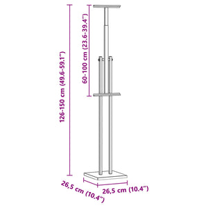 Εκθεσιακές Οθόνες 2 pcs Μαύρο 26,5 x 26,5 x 150 εκ. Ατσάλι - Pakobazaar