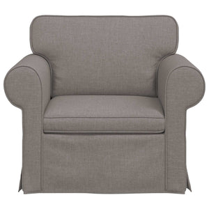 Καναπές Taupe 215 x 82 x 80 εκ ύφασμα - Pakobazaar