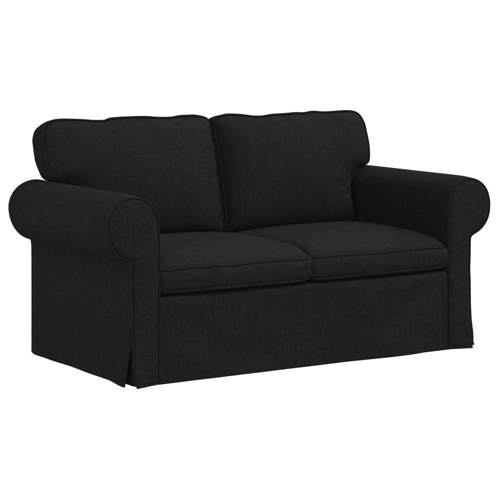 Καναπές Μαύρο 215 x 82 x 80 εκ ύφασμα - Pakobazaar