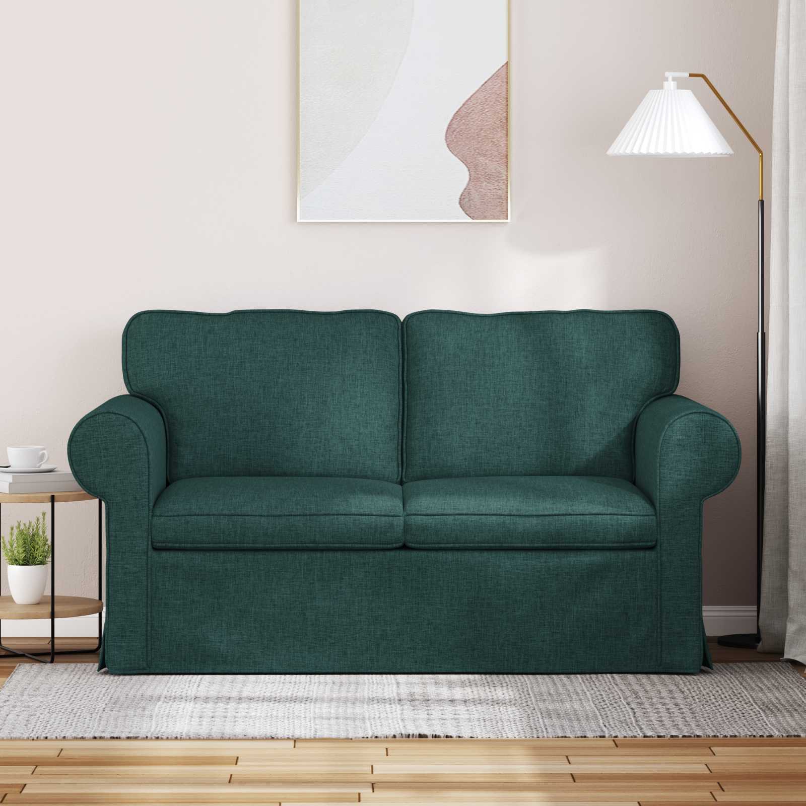 Καναπές Σκούρο Πράσινο 215 x 82 x 80 εκ ύφασμα - Pakobazaar