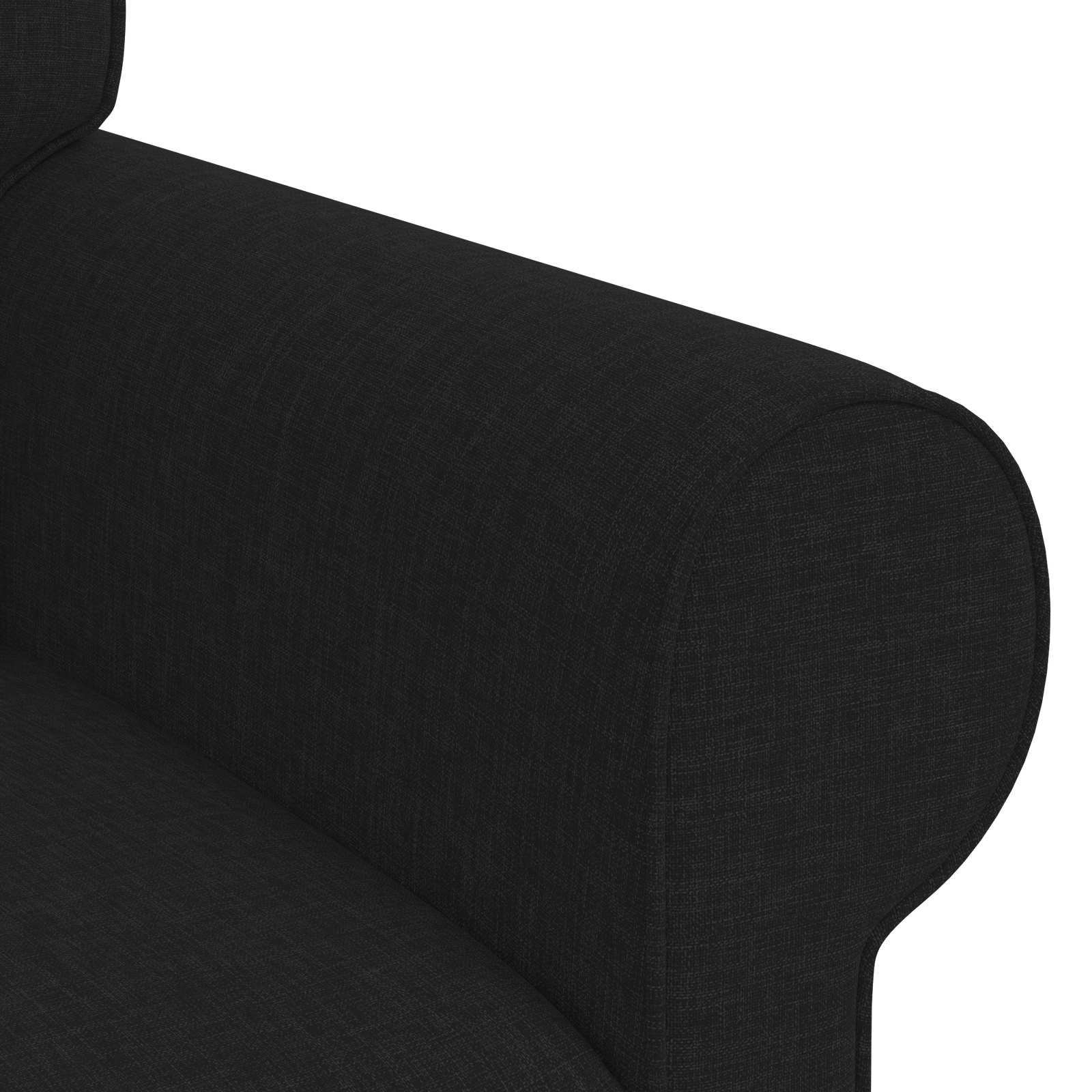 Καναπές Μαύρο 215 x 82 x 80 εκ ύφασμα - Pakobazaar