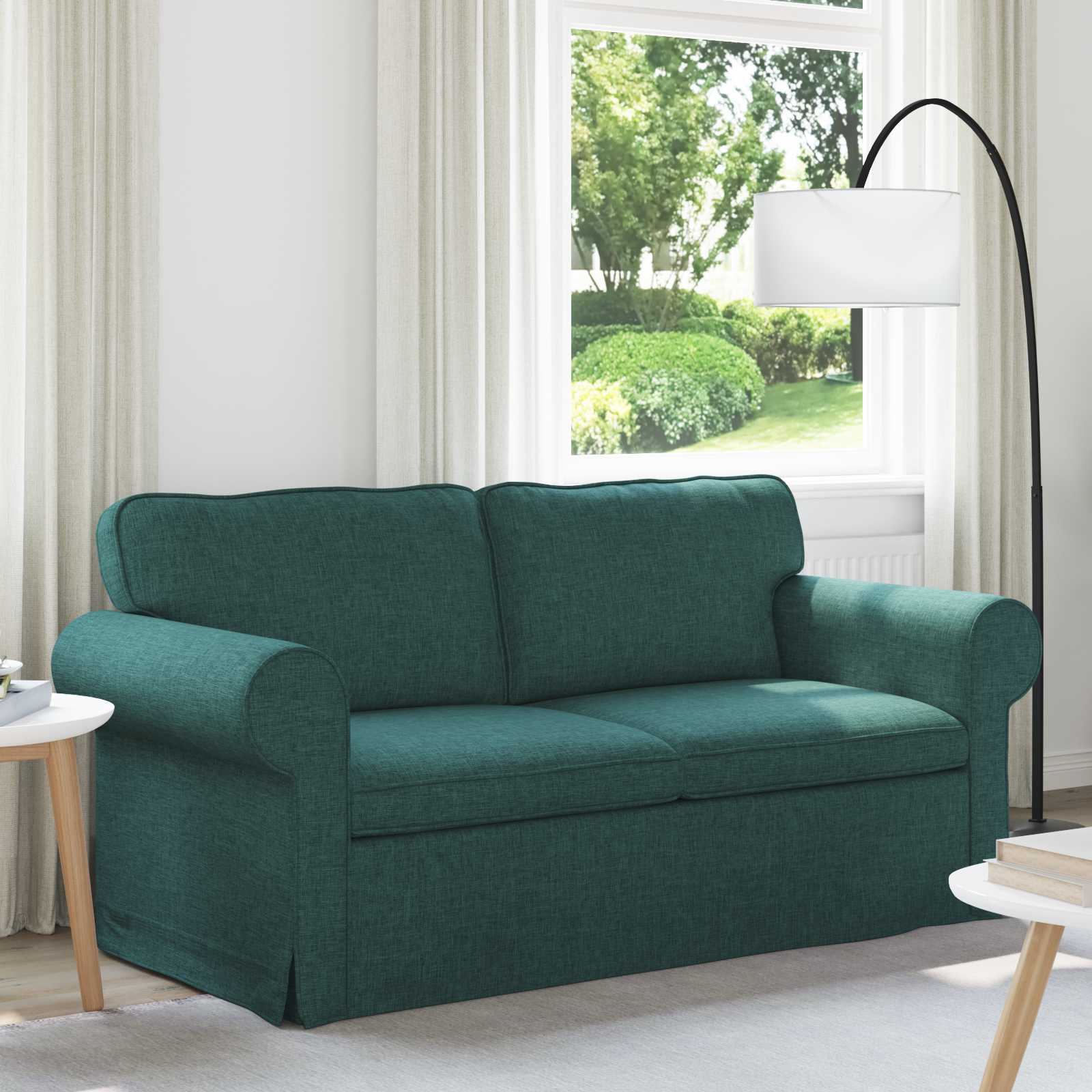 Καναπές Σκούρο Πράσινο 215 x 82 x 80 εκ ύφασμα - Pakobazaar